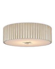 Caravel Flush Mount in Silver Leaf / White