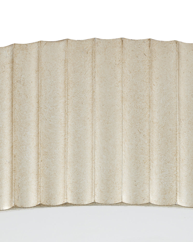 Caravel Flush Mount in Silver Leaf / White