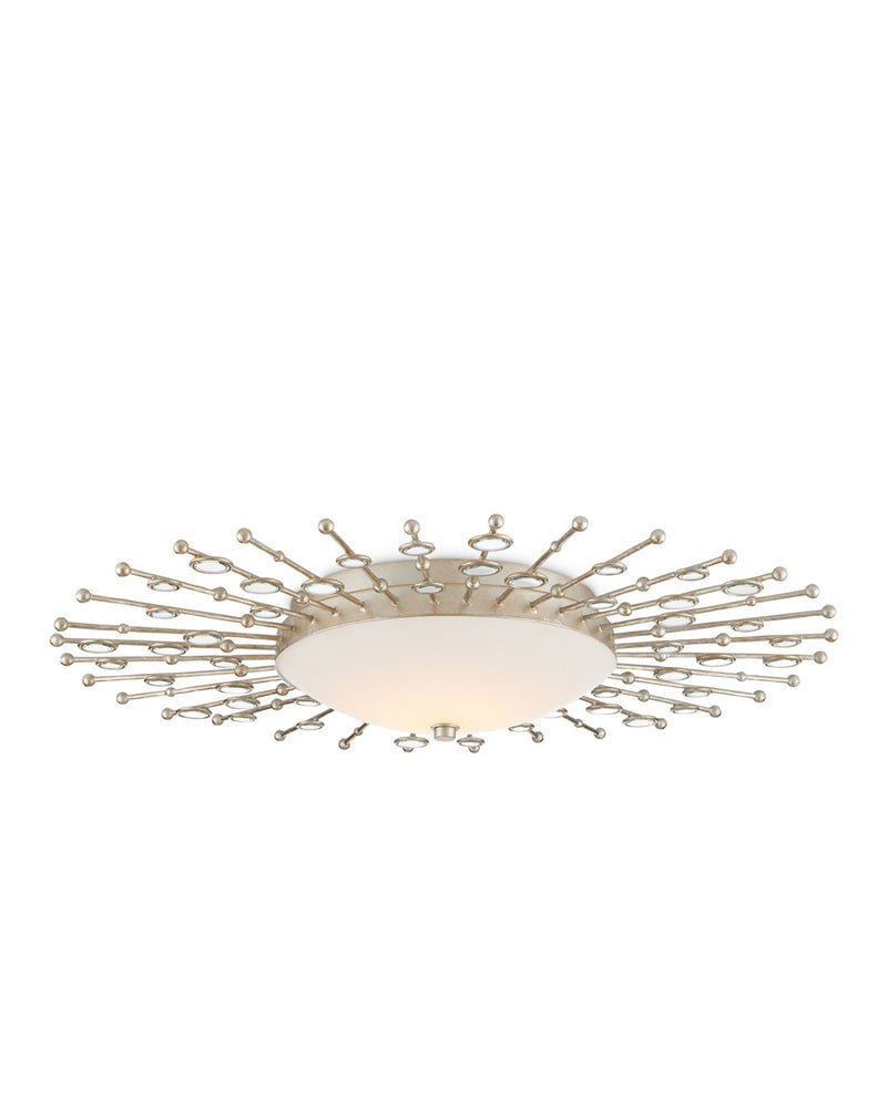 Planisphere Flush Mount in Silver Leaf / White / Mirror