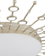 Planisphere Flush Mount in Silver Leaf / White / Mirror