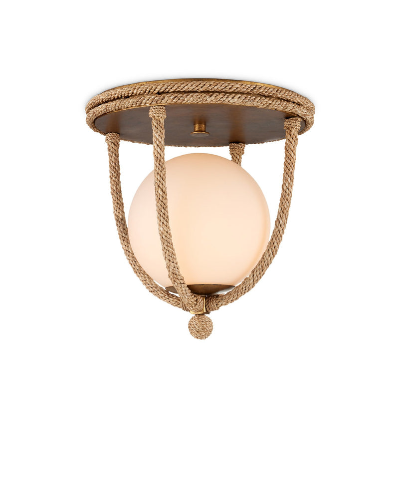 Passageway Semi-Flush Mount in Natural / Dorado Gold / Frosted White