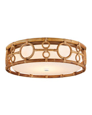 Tegal Flush Mount in Natural / Khaki / White