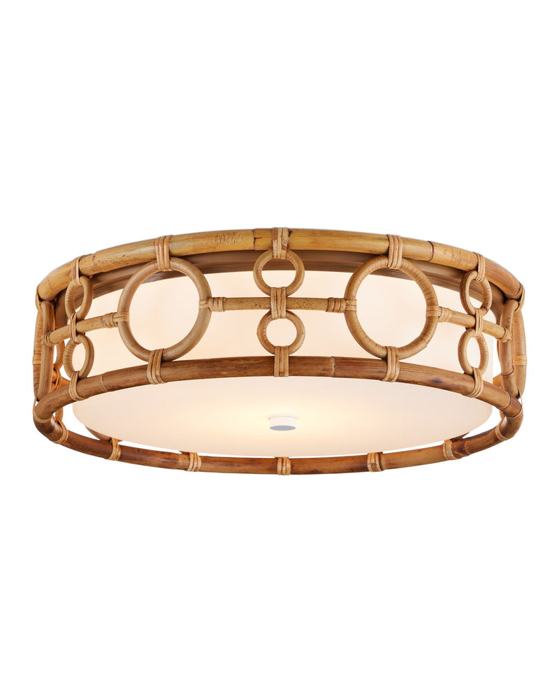 Tegal Flush Mount in Natural / Khaki / White