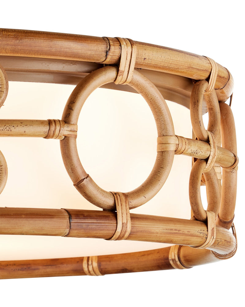 Tegal Flush Mount in Natural / Khaki / White