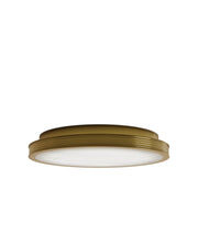 Aydan Small Alabaster Flush Mount in Natural / Polished Antique Brass