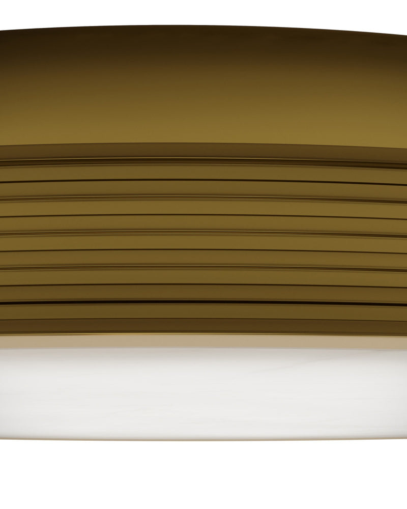 Aydan Small Alabaster Flush Mount in Natural / Polished Antique Brass