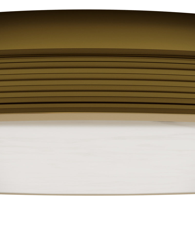 Aydan Large Alabaster Flush Mount in Natural / Polished Antique Brass