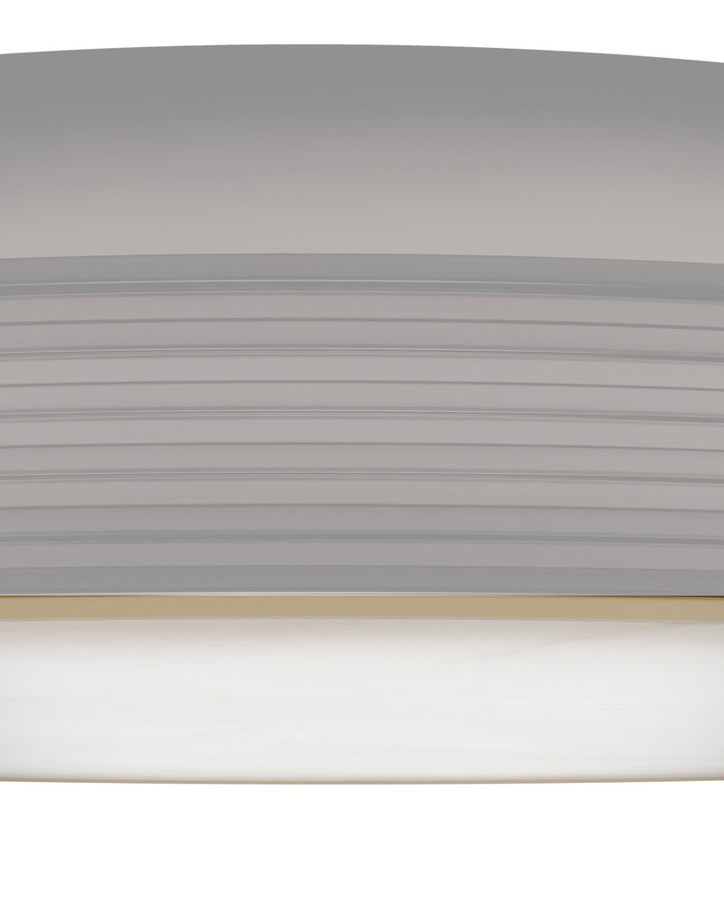 Aydan Small Alabaster Flush Mount in Natural / Antique Nickel