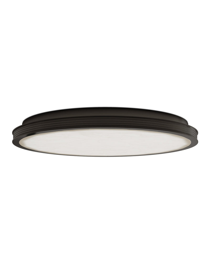 Aydan Large Alabaster Flush Mount in Natural / Oil Rubbed Bronze