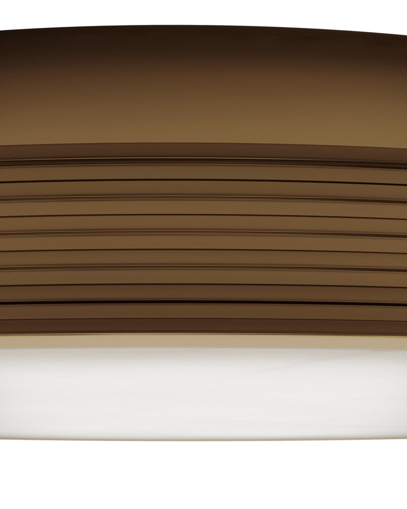 Aydan Small Alabaster Flush Mount in Natural / Brushed Brass