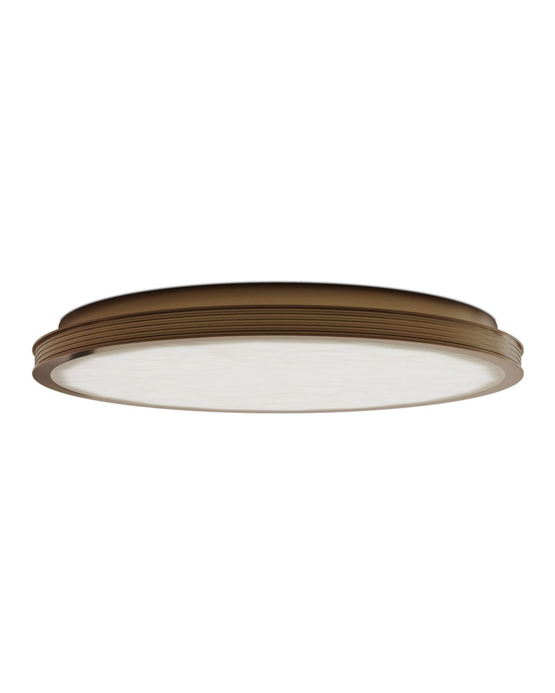 Aydan Large Alabaster Flush Mount in Natural / Brushed Brass