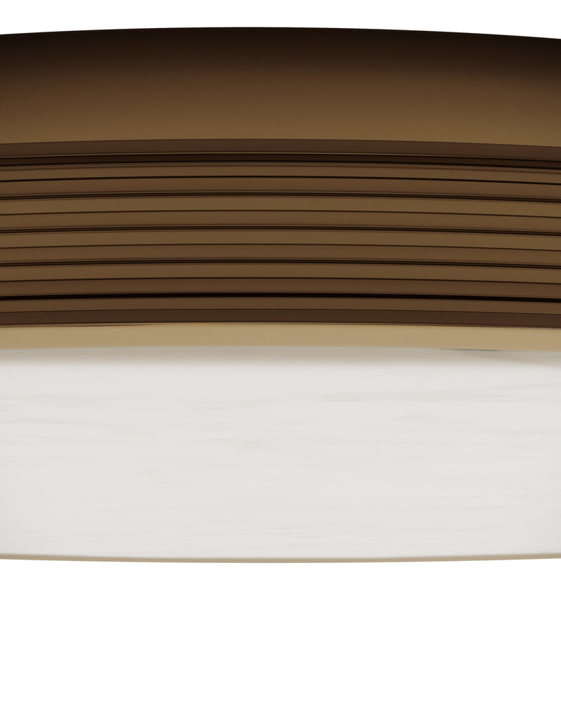 Aydan Large Alabaster Flush Mount in Natural / Brushed Brass
