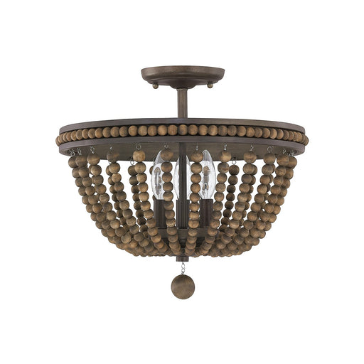 Handley 3-Light Semi-Flush Mount in Tobacco