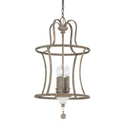 Zoe 4-Light Lantern Pendant in French Antique