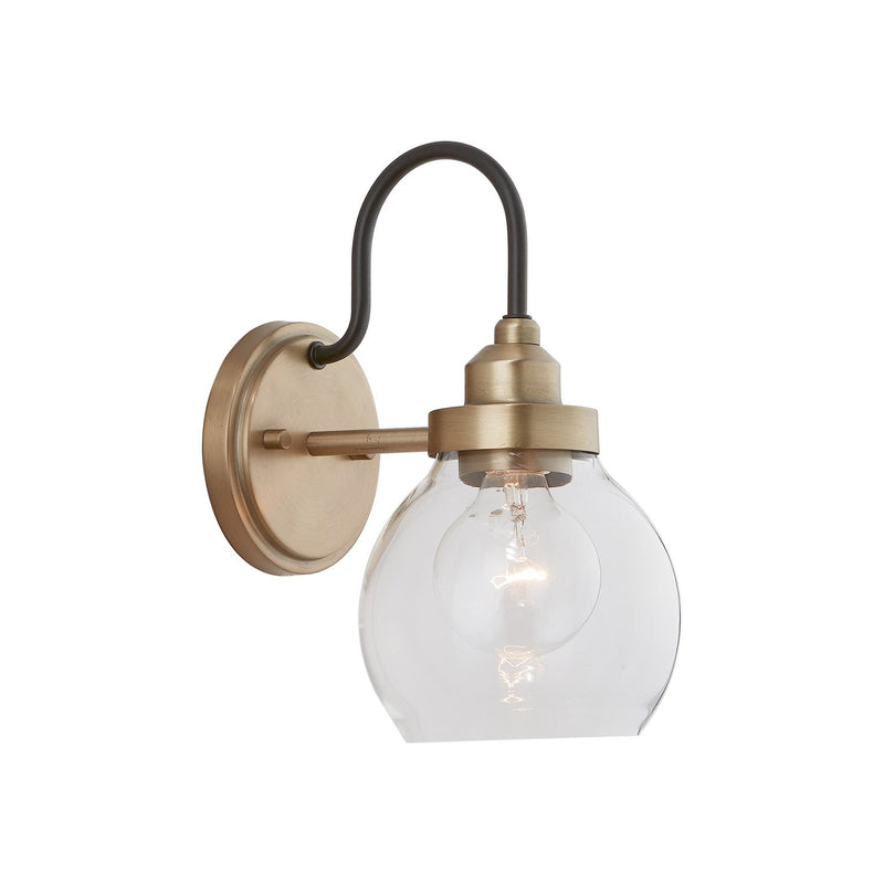 Daphne Wall Sconce in Aged Brass and Black