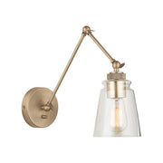 Profile Swing Arm Wall Lamp in Aged Brass