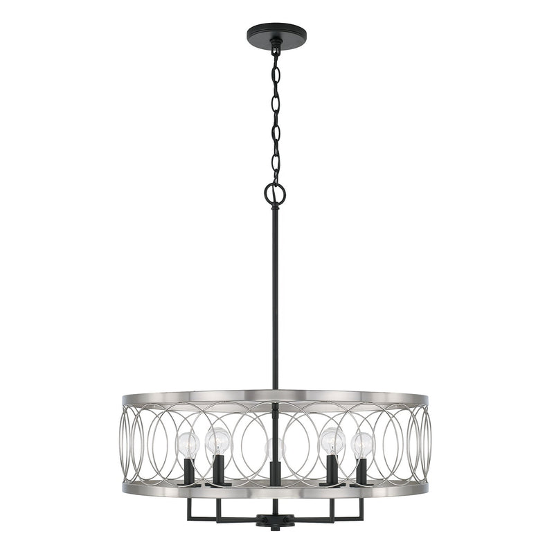 Madeline 5-Light Pendant in Black Tie