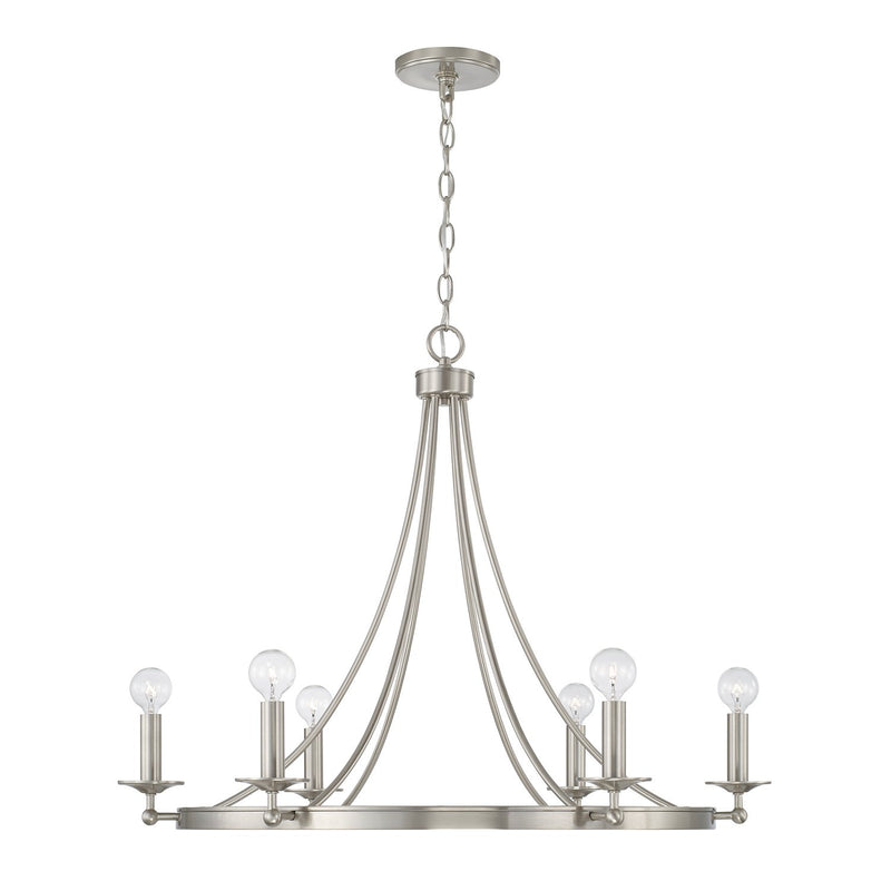 Tempe 6-Light Chandelier in Brushed Nickel