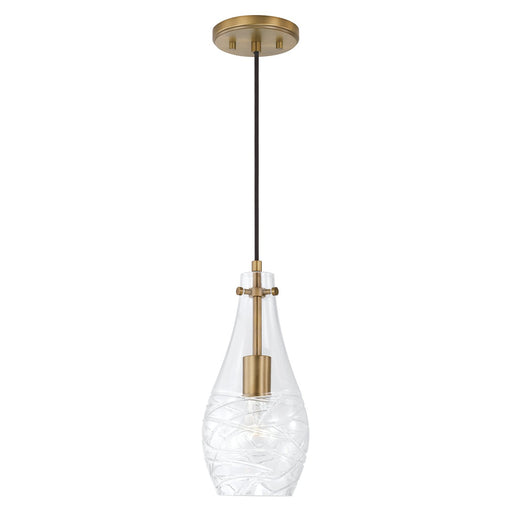 Kier Mini Pendant in Aged Brass