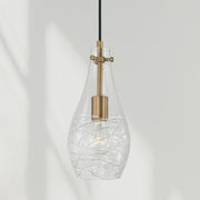 Kier Mini Pendant in Aged Brass
