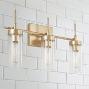 Riley 3-Light Bath Vanity Light in Soft Gold