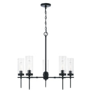 Riley 5-Light Chandelier in Matte Black