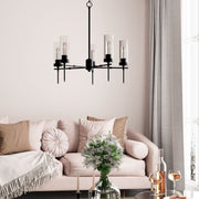 Riley 5-Light Chandelier in Matte Black