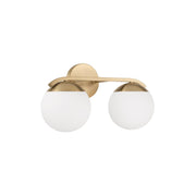 Oliver 2-Light Bath Vanity Light in Matte Brass