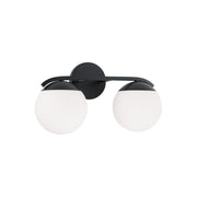 Oliver 2-Light Bath Vanity Light in Matte Black