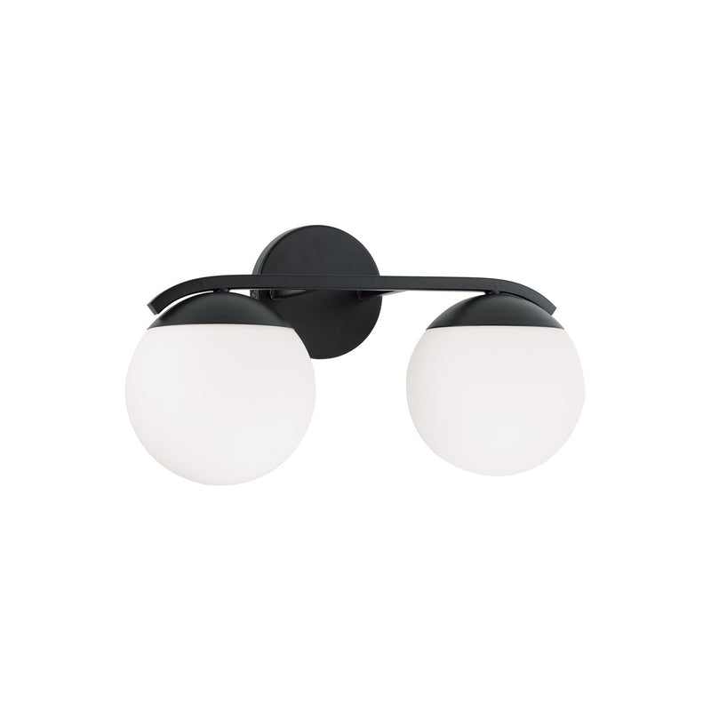 Oliver 2-Light Bath Vanity Light in Matte Black