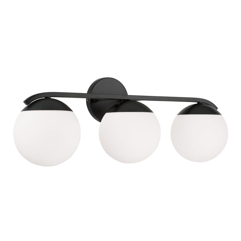 Oliver 3-Light Bath Vanity Light in Matte Black