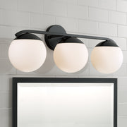 Oliver 3-Light Bath Vanity Light in Matte Black