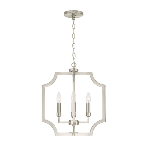 Courtney 4-Light Lantern Pendant in Brushed Nickel
