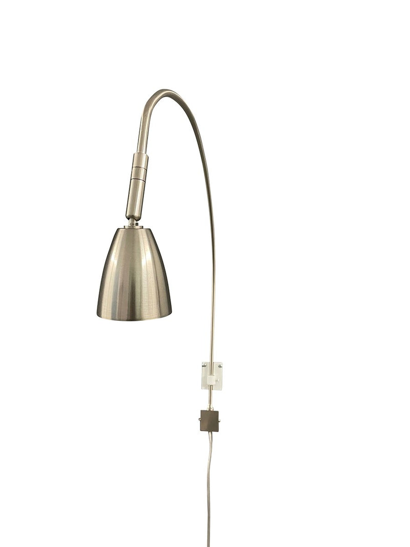 Arch LED Plug-In Picture Light in Satin Nickel