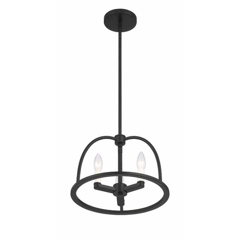 Abbott 3 Light 13.75" Chandelier in Black