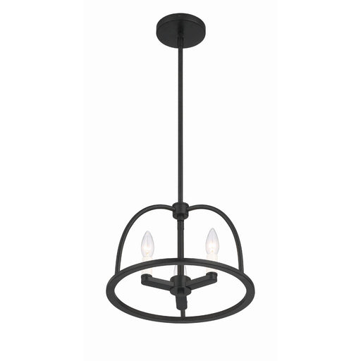 Abbott 3 Light 13.75" Chandelier in Black