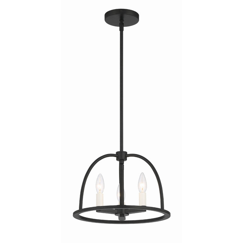 Abbott 3 Light 13.75" Chandelier in Black
