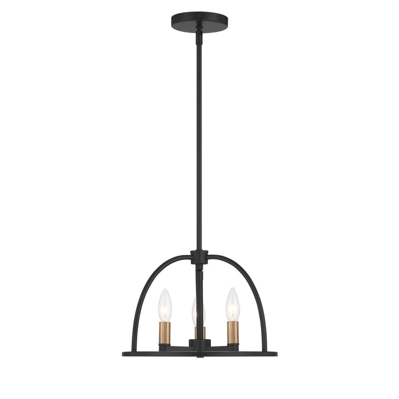 Abbott 3 Light 13.75" Chandelier in Black