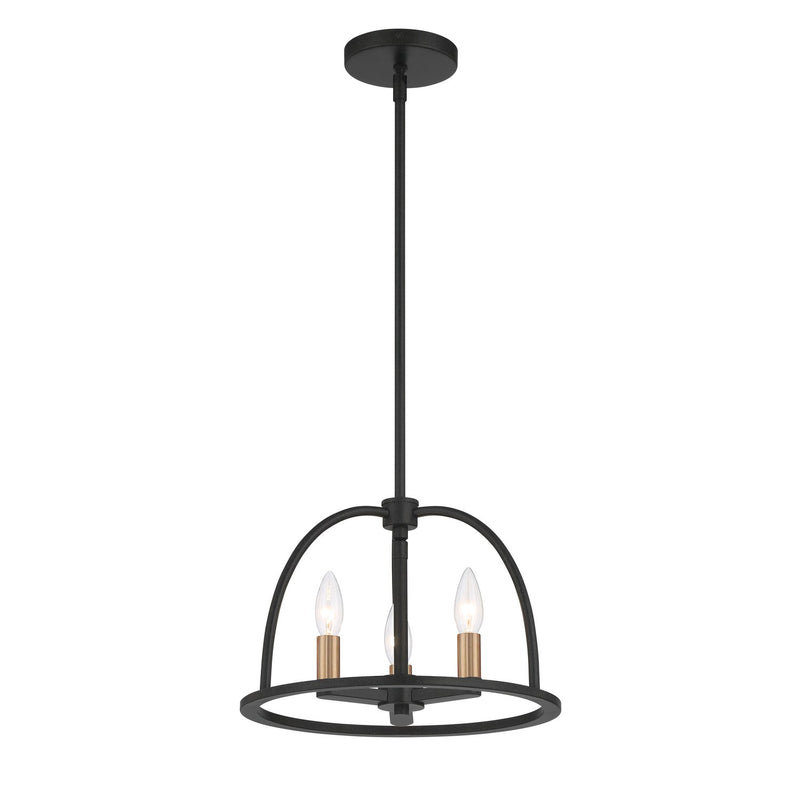 Abbott 3 Light 13.75" Chandelier in Black