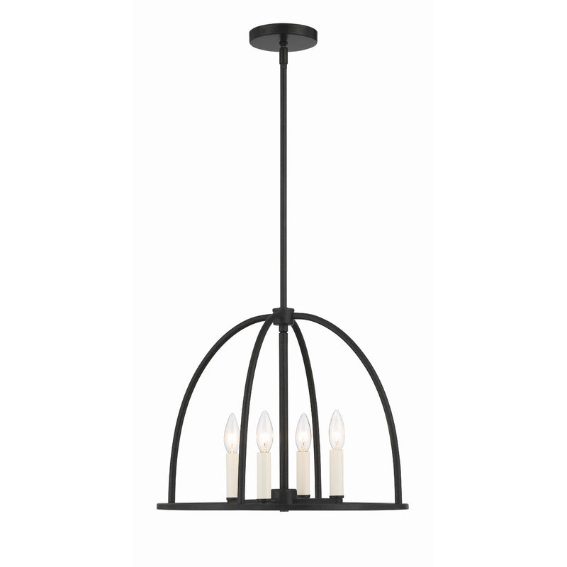 Abbott 4 Light 18.25" Chandelier in Black