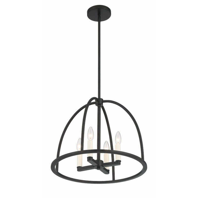 Abbott 4 Light 18.25" Chandelier in Black