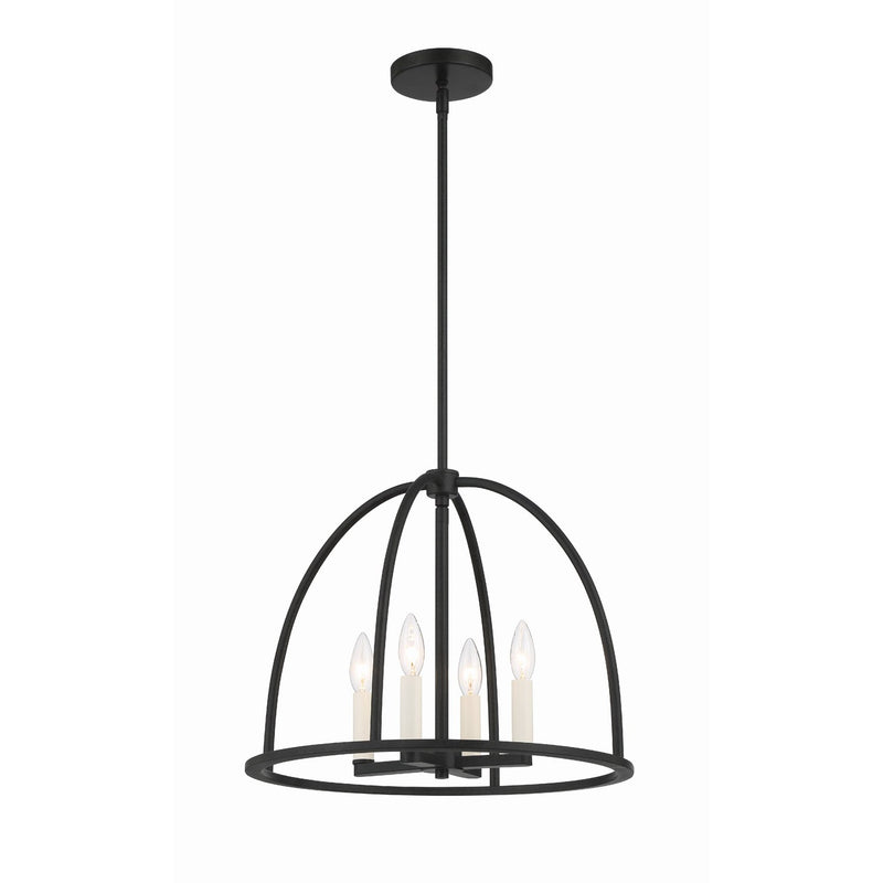 Abbott 4 Light 18.25" Chandelier in Black