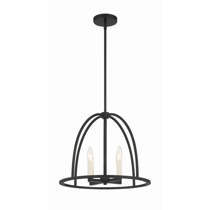 Abbott 4 Light 18.25" Chandelier in Black