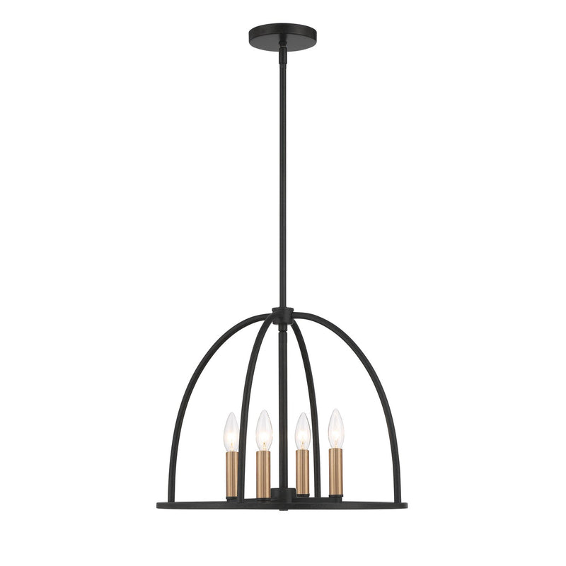 Abbott 4 Light 18.25" Chandelier in Black