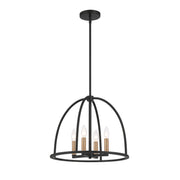 Abbott 4 Light 18.25" Chandelier in Black
