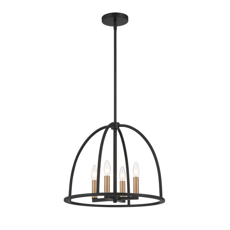 Abbott 4 Light 18.25" Chandelier in Black