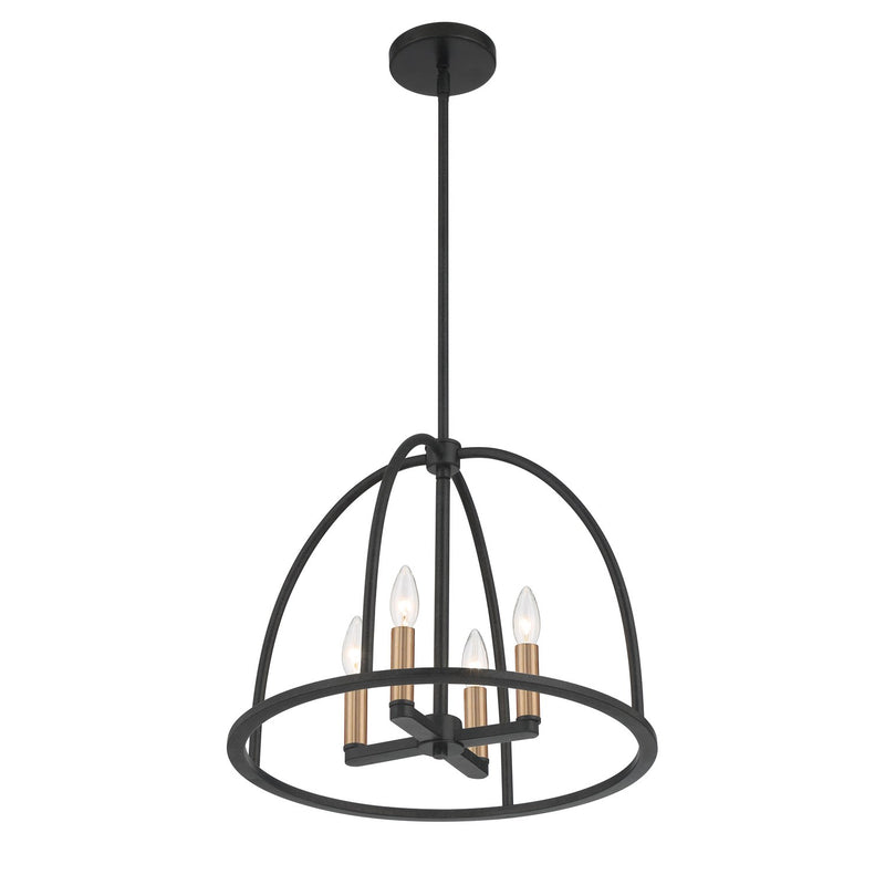 Abbott 4 Light 18.25" Chandelier in Black