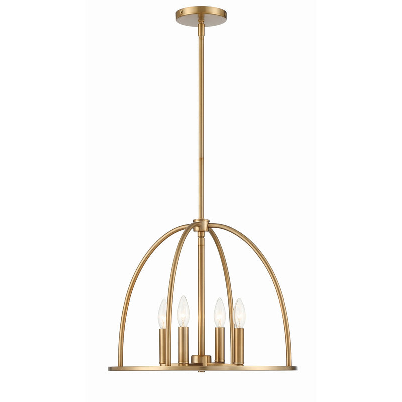 Abbott 4 Light 18.25" Chandelier in Vibrant Gold