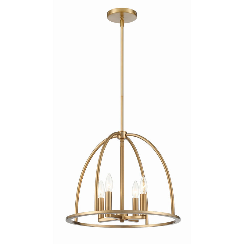 Abbott 4 Light 18.25" Chandelier in Vibrant Gold