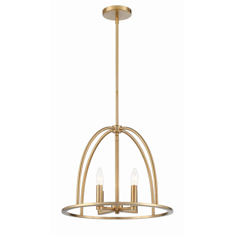 Abbott 4 Light 18.25" Chandelier in Vibrant Gold